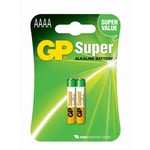 GP Batteri Alkaline AAAA LR61 2-Pack