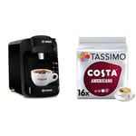 Tassimo by Bosch Suny 'Special Edition' TAS3102GB Coffee Machine,1300 Watt, 0.8 Litre - Black With Costa Americano Bundle x 80 drinks