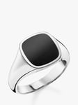 THOMAS SABO Onyx Signet Ring, Black/Silver