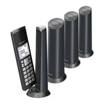 Panasonic KX-TGK224EM Designer Cordless Phone, Quad Handset with Answer Machine