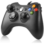 JAMSWALL Manette filaire Xbox 360, Filaire GamePad Controller, Manette du Contrôleur de Jeu Filaire avec Double Vibration Pour PC Xb