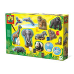 SES Creative 01132 Kit de moulage en plâtre animaux, figurines d'animaux, kits de loisir creatif pour enfants