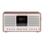 REVO SUPERCONNECT STEREO DAB+ FM DIGITAL INTERNET RADIO BLUETOOTH WALNUT/SILVER