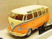 VOLKSWAGEN T1 SAMBA CAMPER VAN BUS 1/43 SIZE ORANGE 2 TONE EXAMPLE T3412Z <+>