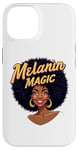 Coque pour iPhone 14 Femme noire afro-américaine frisée Afro Melanine Poppin