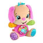 Fisher-Price Rires et Éveil Peluche Musicale Rose avec activités d’éveil Sis Éveil Progressif, pour bébés et Enfants à partir de 6 Mois, Version multilingue, JFD31