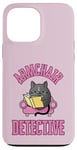 Coque pour iPhone 13 Pro Max Fauteuil détective – Chat lisant un livre mystère confortable