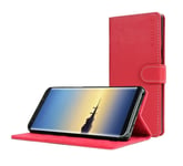 The Snugg Samsung Galaxy Note 8 Flip Case - Red