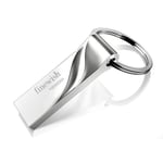 Clé USB 128 GO, USB 3.0 Clef USB 128 GB Imperméable Pendrive 128 GO Flash Drive 128GB Portable Cle USB 128 Giga pour Ordinateur Portable/PC/Voiture etc (Argent)