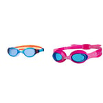 Zoggs Phantom 2.0 Childrens Swimming Goggles, Quick Fit childrens Goggles 6-14 years, Blue/Orange/Blue & Little Twist Kids Swimming Goggles, Goggles Kids 0-6 years - Pink and Fuchsia