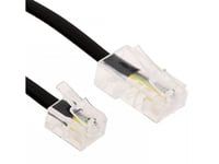 Helos 014236, 3 M, Rj45, Rj11, Svart, Translucent, Hankoppling, Hankoppling