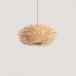 Lampe suspendue en rotin Nulko Iluzzia s Textile naturel