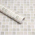 Hode Credence Adhesive Pour Cuisine Kaki Mosaïque, 40x300cm Carrelage Adhesif Mural Salle De Bain Imperméable, Décoratif Stickers Carrelage Autocollant, Vinyle Carreaux Adhesif