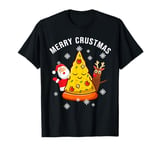 Funny Pizza on Earth Christmas Tree Merry Crust-mas Pizzamas T-Shirt