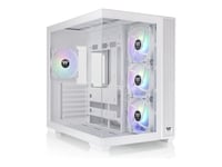 Thermaltake View 380 Tg Argb - Mid Tower - Atx - Genomskinlig Sidopanel (Härdat Glas) - Ingen Strömförsörjning (Ps/2) - Snö - Usb/Ljud