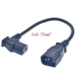 Adaptateur d'alimentation IEC 320 C13 vers C14 mâle vers femelle,câble d'extension pour téléviseur LCD LED - Type 0.3m Left Angle