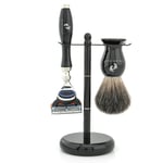 Shaving Set with 5 Edge Razor, Shaving Brush and Shaving Stand for Men