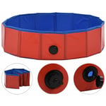 Inlife - Piscine pliable pour chiens Rouge 80x20 cm pvc