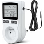 Fei Yu - Prise programmable -Prise Thermostat, Prise Minuteur Digital, Prise Programmable Digitale avec Sonde, Minuterie Numérique Programmable,