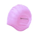 Endless EL1023 Comfortable Silicon Swimming Cap with Ergonomic Ear Pockets | Pink | Material : Silicon | Fully Elastic Waterproof Cap for Long and Short Hair with Thicker Edge | for Women and Men