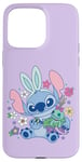 Coque pour iPhone 15 Pro Max Disney Lilo & Stitch Cute Easter Bunny Stitch and Scrump