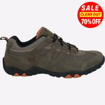 Hi-Tec Quadra II Mens Walking Outdoor Trail Hiking Shoes Trainers Brown