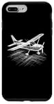 Coque pour iPhone 7 Plus/8 Plus Avion à hélice 3D Wireframe - Amoureux d'avion vintage