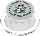 Cool Cowboy Toad Playing Music, Country "Toads",Take Me Home PopSockets PopGrip for MagSafe