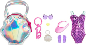 Mattel Barbie: Deluxe Clip-On Bag with Beach Outfit (HJT43)