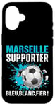 Coque pour iPhone 16 Marseille Supporter Football Cadeau Fan Foot Marseillais