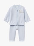 Benetton Baby Bunny & Chick Two Piece Fleece Set, Light Blue Powder