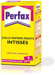 PERFAX Colle Papiers Peints Intissés , colle à diluer pour papiers peints intissés, toile de verre - Paquet 200g pour 4 rouleaux