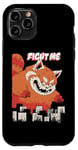 Coque pour iPhone 11 Pro Fight Me Red Panda Kaiju Monstre Vintage Monstre Rétro Comic