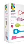 COLOURWORKS BRIGHTS 5 PIECE COMPLETE KITCHEN UTENSIL SET