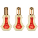 Lot Of 3 Musk Parfymer RANDA AL REHAB - 35ML, Attar Halal Arabic, NOTERA: Amber, Rose, Floral, Oud