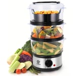 Food Steamer Multi-Cooker Healthy Fish Egg Veg Slow Cooking Steam Pot Compact✅