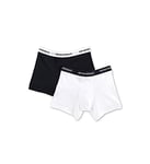 Emporio Armani Men's Mens Knit 2 Pack Boxe Plain Boxer Shorts, Blu-Bianco, X-Large