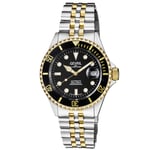 Gevril Mens Wall Street Swiss Automatic Sellita SW200 Black Dial Two Tone IP Gold Stainless Steel Bracelet Watch - Silver & Gold - One Size