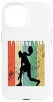 Coque pour iPhone 15 Ballon de basket vintage pour homme et femme, rétro vieilli