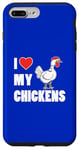 Coque pour iPhone 7 Plus/8 Plus I Love My Chickens Figurine de poulet