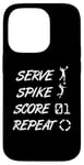 Coque pour iPhone 14 Pro Service Spike Score Repeat - Volleyball