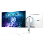 X=XUI27QC-W 27" 1440p WQHD 165Hz FreeSync HDR Pearl White Curved Gaming Monitor with Ambient Lighting