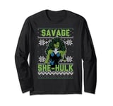 Marvel She-Hulk Savage Ugly Christmas Sweater Manche Longue