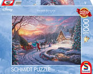 Schmidt Spiele 58035 Disney Cendrillon Bringing Home for Christmas Puzzle 1000 pièces, Dessin animé