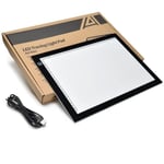 LED Tablette Lumineuse - DINGXIANG - Table à dessin - Avec échelle pour papier A3 - L 47 x P 34,5 x H 0,5 CM