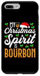 Coque pour iPhone 7 Plus/8 Plus My Christmas Spirit Is Bourbon. Boire de Noël drôle