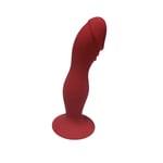 Sensual Waves Silicone Suction Cup Dildo (Red)