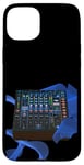 Coque pour iPhone 15 Plus Disc Jockey Space Age Console de mixage audio Mix DJ