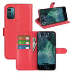 Nokia G21      Pu Wallet Case    [Red]