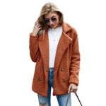 BALALALA Manteau Femme Casual Chaud Peluche Oversize Manches Longues Veste Cardigan Bouton Blouson Devant Ouvert Poches Coton Outwear Automne Hiver